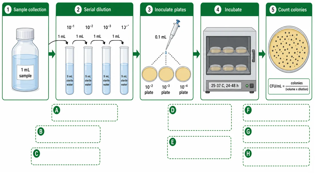 Serial dilution and plate count procedure